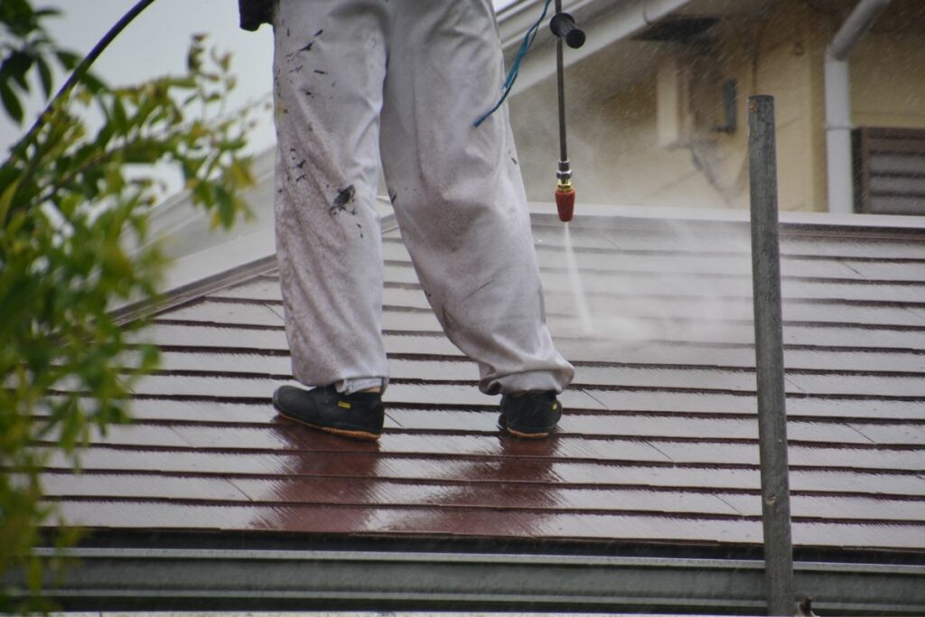 Expert Pressure Cleaner Cleaning Roof